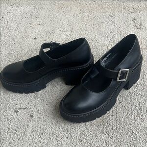 Madden Girl Thompsons Black Platform Mary Jane Shoes